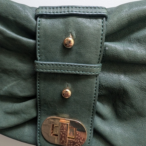 Badgley Mischka Green Leather Women's Bag - Picture 6 of 15